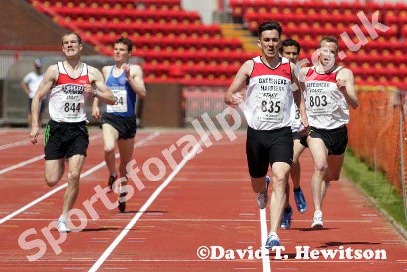 Marc Elliott (Gateshead) winning the 800 metres at the North Eastern Champs, Gateshead.